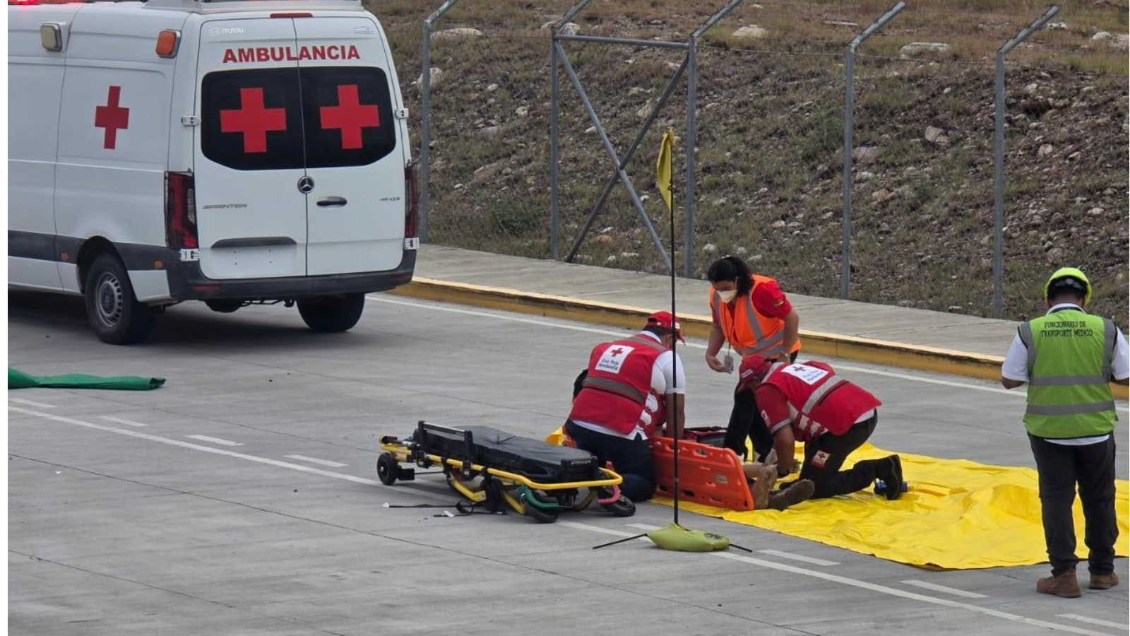 AHAC ACOMPAÑA SIMULACRO PARCIAL DE EMERGENCIA EN EL AEROPUERTO INTERNACIONAL DE PALMEROLA